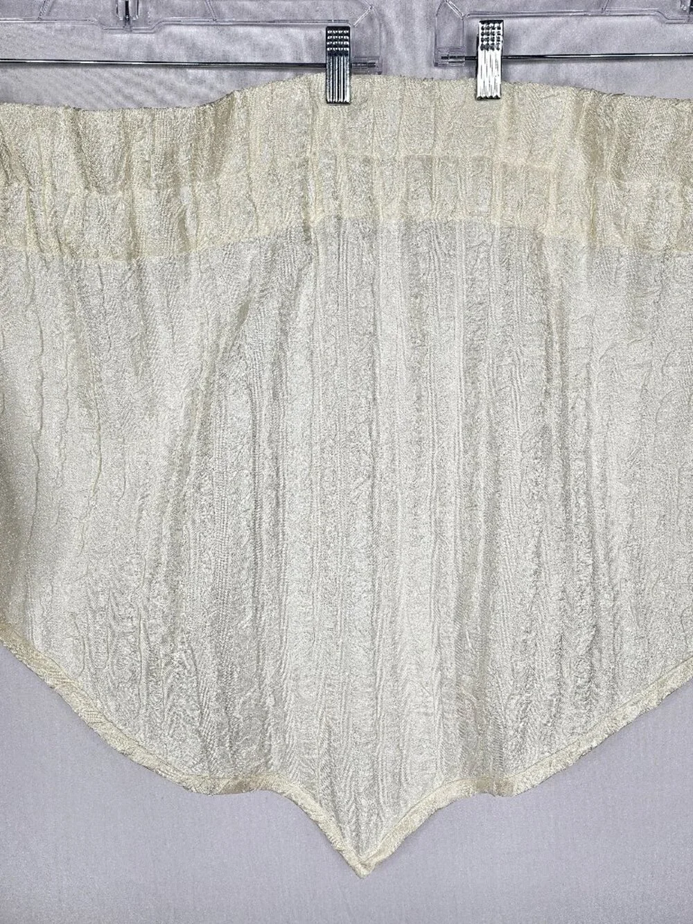 Croscill | Set of 5 Ivory Scalloped Window Valances | 38.5